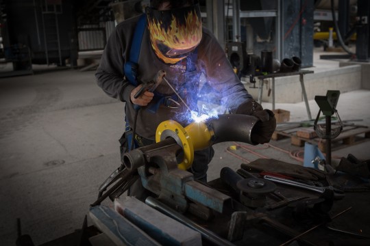 Soudure d'un tube de gaz